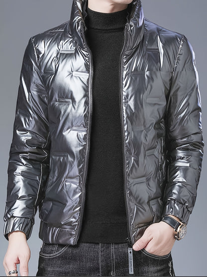 Men'S Winter Jacket - Windproof & High Quality Cold Weather Coat with Stand-Up Collar, Thick Insulated Outerwear for Skiing, Hiking, Commuting - Non-Stretch Fabric, Easy-Care - Ideal for Everyday & Formal Events, Winter Coat,