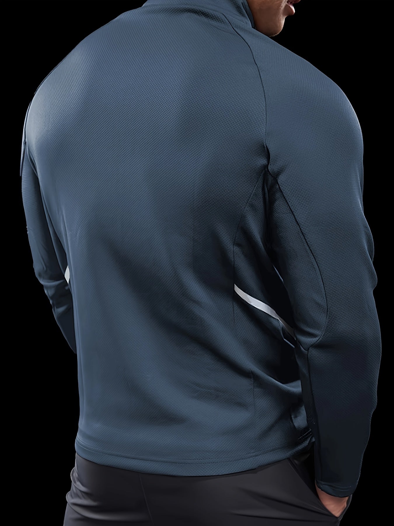 Men'S Slim Fit Quick-Dry Zip-Up Jacket - Lightweight Comfort Fabric, Stand Collar, Long Sleeves for Running & Outdoor Activities, Olive Green, Fall/Winter Casual Sportswear, Sportswear | Sleek Design | Durable Sportswear