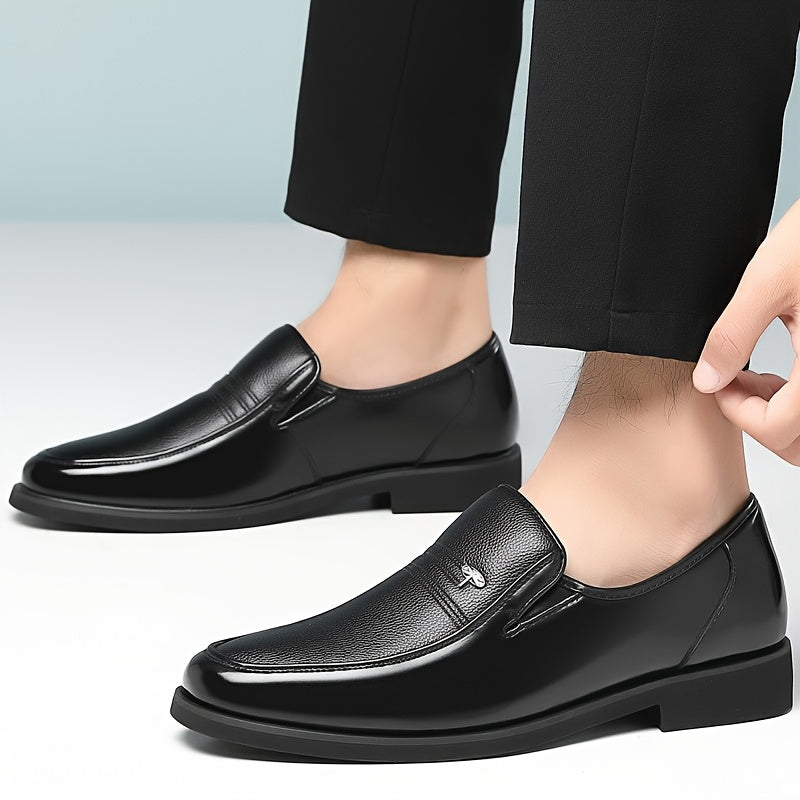 Men's Breathable Pointed Toe Oxford Shoes, Slip-On Formal & Casual