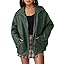 Women's Oversized Faux Leather Jacket for Fall & Winter