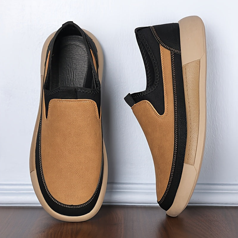 Men's Casual Slip-On British Style Soft Rubber Sole Shoes