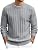 Men's Ribbed Crewneck Pullover Sweater Soft Warm Knit