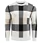 Men's Plaid Crew Neck Knit Sweater Long Sleeve Pullover