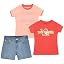 Girls Denim Shorts and Graphic Tee Set for Summer Style