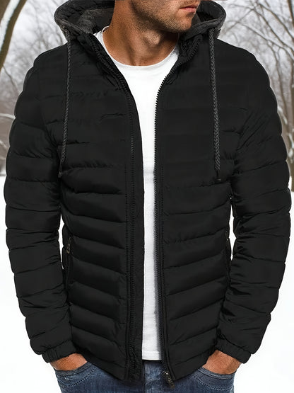 Men's Zipper Hoodie Jacket for Fall and Winter Casual Wear