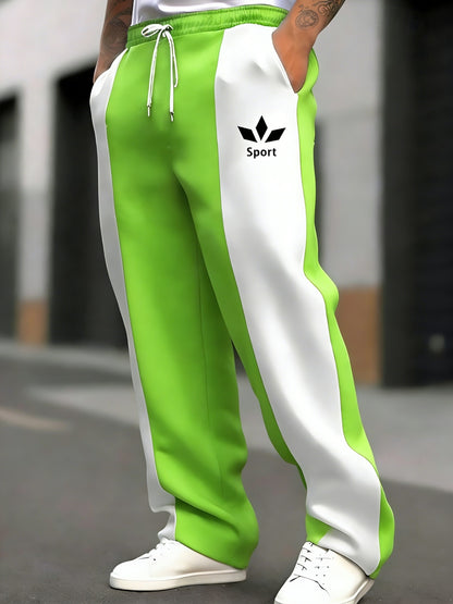 Men's Loose Straight-Leg Athletic Pants for Casual & Fitness