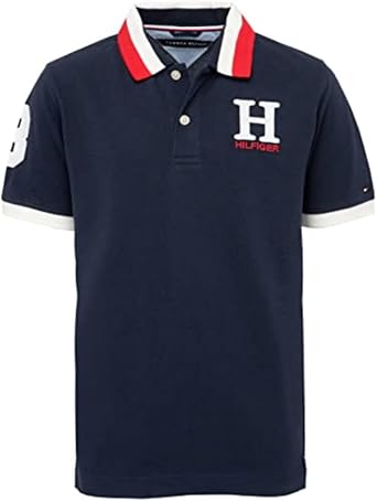 Tommy Hilfiger Boys' Short Sleeve Polo Shirt – Soft Pique Fabric