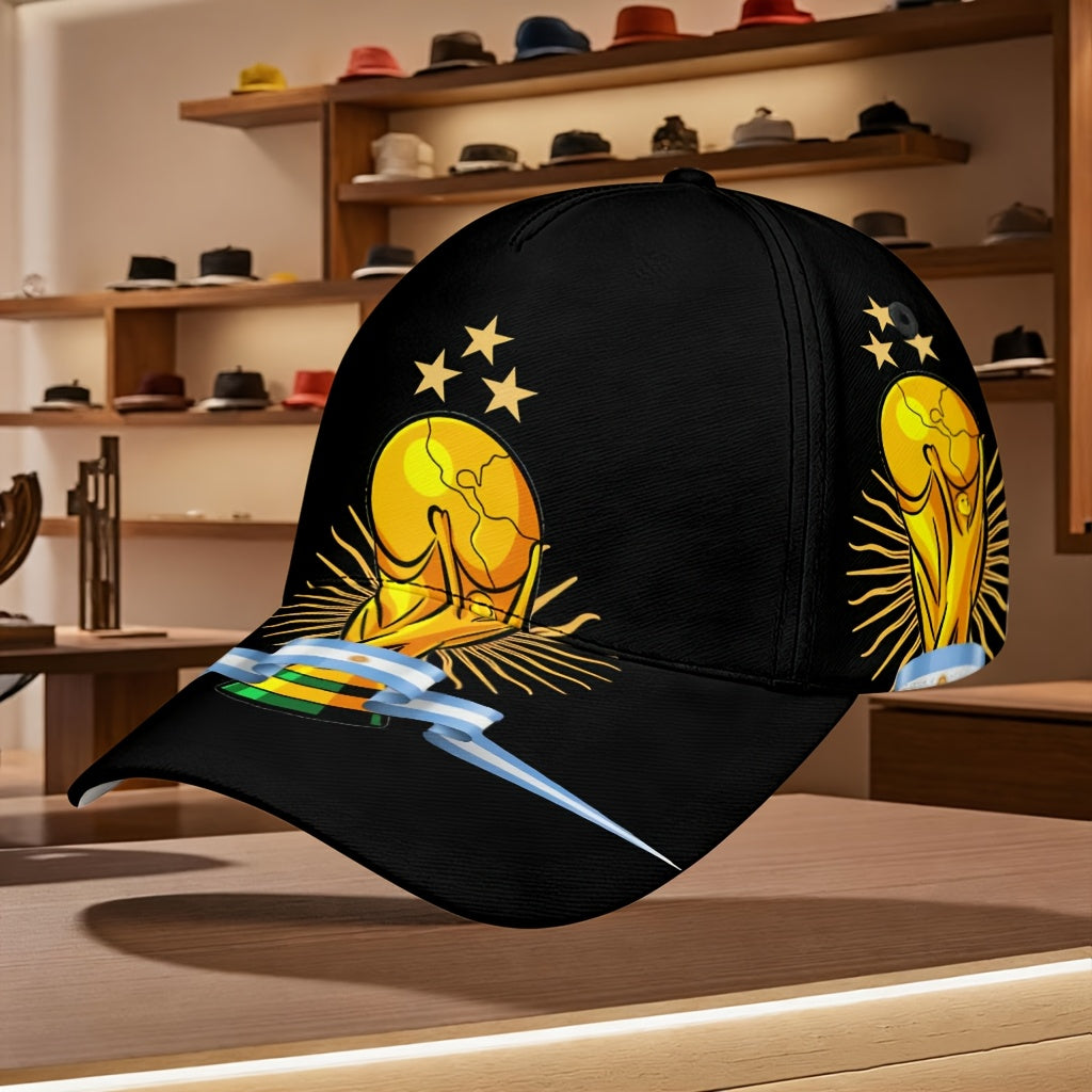 Adjustable FIFA World Cup Baseball Cap with Flag Print