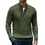 Men’s Quarter Zip Cable Knit Pullover Sweater