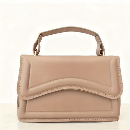 Fresh and trendy small square bag, one shoulder crossbody bag, youthful and sweet style, magnetic buckle closure bag, solid color, internet famous and popular bag
