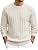 Men's Ribbed Crewneck Pullover Sweater Soft Warm Knit