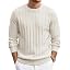 Men's Ribbed Crewneck Pullover Sweater Soft Warm Knit