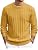 Men's Ribbed Crewneck Pullover Sweater Soft Warm Knit