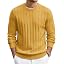 Men's Ribbed Crewneck Pullover Sweater Soft Warm Knit