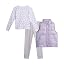 Girls 3 Piece Puffer Vest, Shirt & Flare Leggings Set