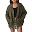 Women's Oversized Faux Leather Jacket for Fall & Winter
