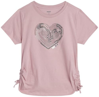 Girls Cotton Blend Short Sleeve Graphic Tee T-Shirt