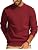 Men's Waffle Knit Crewneck Sweater Textured Pullover