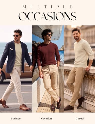 Men's Casual Crewneck Pullover Knit Sweater