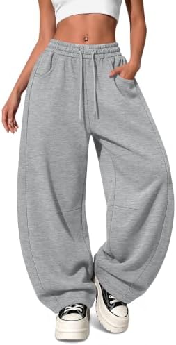 Women's Barrel Baggy Wide Leg Sweatpants for Streetwear