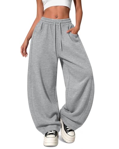 Women's Barrel Baggy Wide Leg Sweatpants for Streetwear