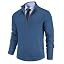 Men's Casual Zip-Up Knitted Cardigan Sweater with Stand Collar