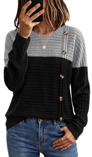 WIHOLL Women's Long Sleeve Tunic Sweater for Fall