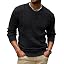 Men's Cable Knit Crewneck Sweater Pullover Long Sleeve
