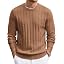 Men's Ribbed Crewneck Pullover Sweater Soft Warm Knit