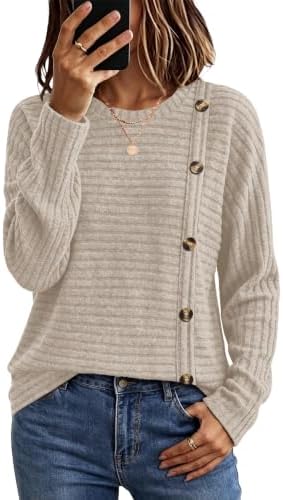 WIHOLL Women's Long Sleeve Tunic Sweater for Fall