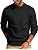 Men's Waffle Knit Crewneck Sweater Textured Pullover