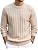 Men's Ribbed Crewneck Pullover Sweater Soft Warm Knit