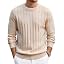 Men's Ribbed Crewneck Pullover Sweater Soft Warm Knit