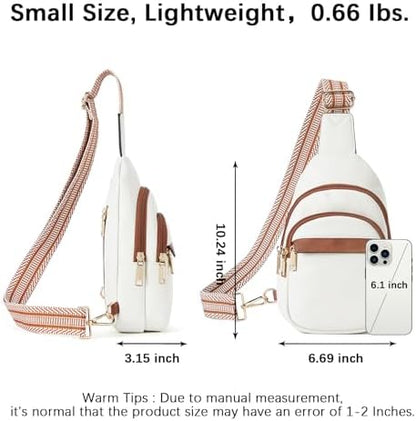 Women's Leather Sling Crossbody Bag - Travel Fanny Pack