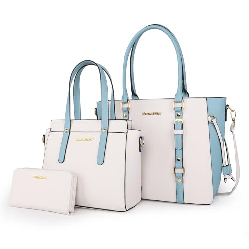 Women’s 3-Piece Tote Bag and Wallet Set – Stylish Shoulder Satchel