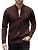 Men's Casual Zip-Up Knitted Cardigan Sweater with Stand Collar