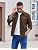 Men's Long Sleeve Button-Up Shirt Jacket with Flap Pockets