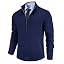 Men's Casual Zip-Up Knitted Cardigan Sweater with Stand Collar