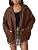 Women's Oversized Faux Leather Jacket for Fall & Winter