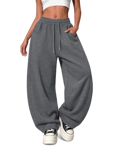 Women's Barrel Baggy Wide Leg Sweatpants for Streetwear