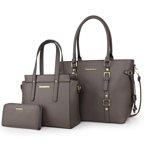 Women’s 3-Piece Tote Bag and Wallet Set – Stylish Shoulder Satchel