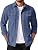 Men's Long Sleeve Button-Up Shirt Jacket with Flap Pockets