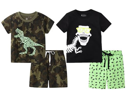 Toddler Boy Summer Shirt and Shorts Set for Ages 2-7