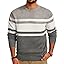 Men's Striped Crewneck Pullover Sweater by PJ PAUL JONES