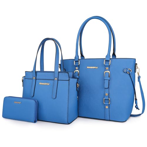 Women’s 3-Piece Tote Bag and Wallet Set – Stylish Shoulder Satchel