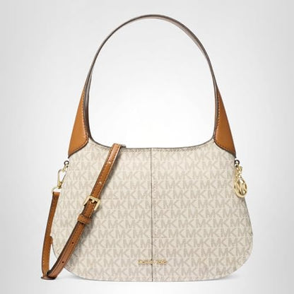Michael Kors Alice Small Logo Canvas Shoulder Bag