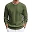 Men's Ribbed Crewneck Pullover Sweater Soft Warm Knit