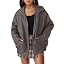 Women's Oversized Faux Leather Jacket for Fall & Winter