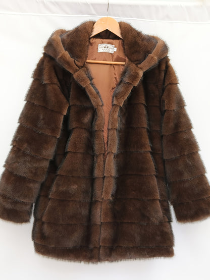 Women'S Elegant Luxury Winter Coat - Long Formal & casual Outerwear, Non-Stretchy Cold Weather Jacket for Parties, Office, Everyday - Elegant Women'S Outerwear, Party Wear, Sophisticated Design, Plush Texture, Stylish Winterw