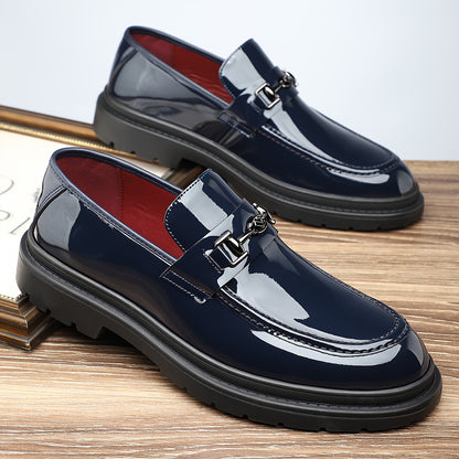 Men's Large Size Microfiber Leather Slip-On Loafers